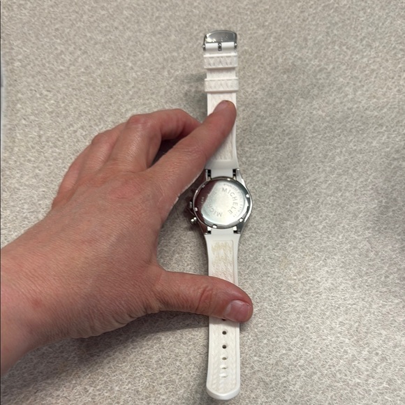 Michele Silver and White Luxury Watch - Picture 6 of 10